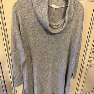 Crescent Heather Gray Cowl Neck Sweater